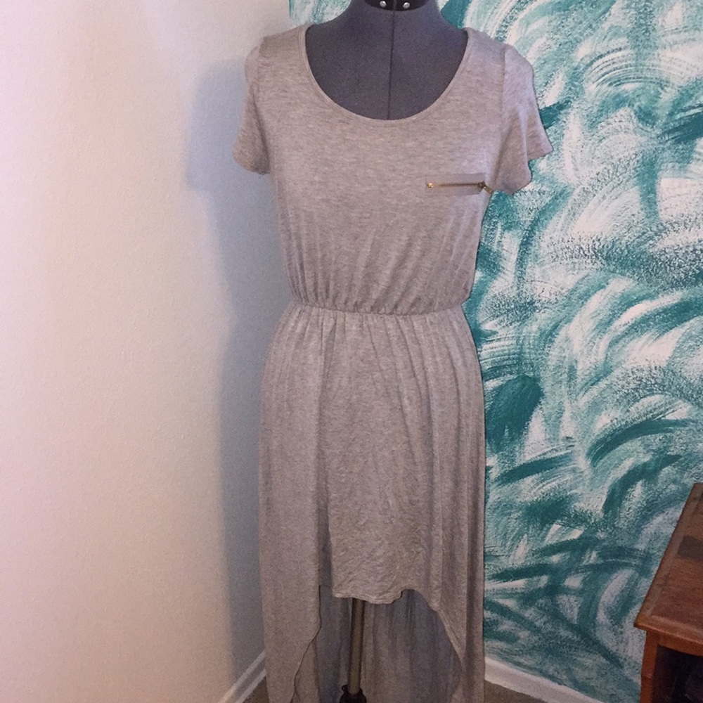 Gray high low dress